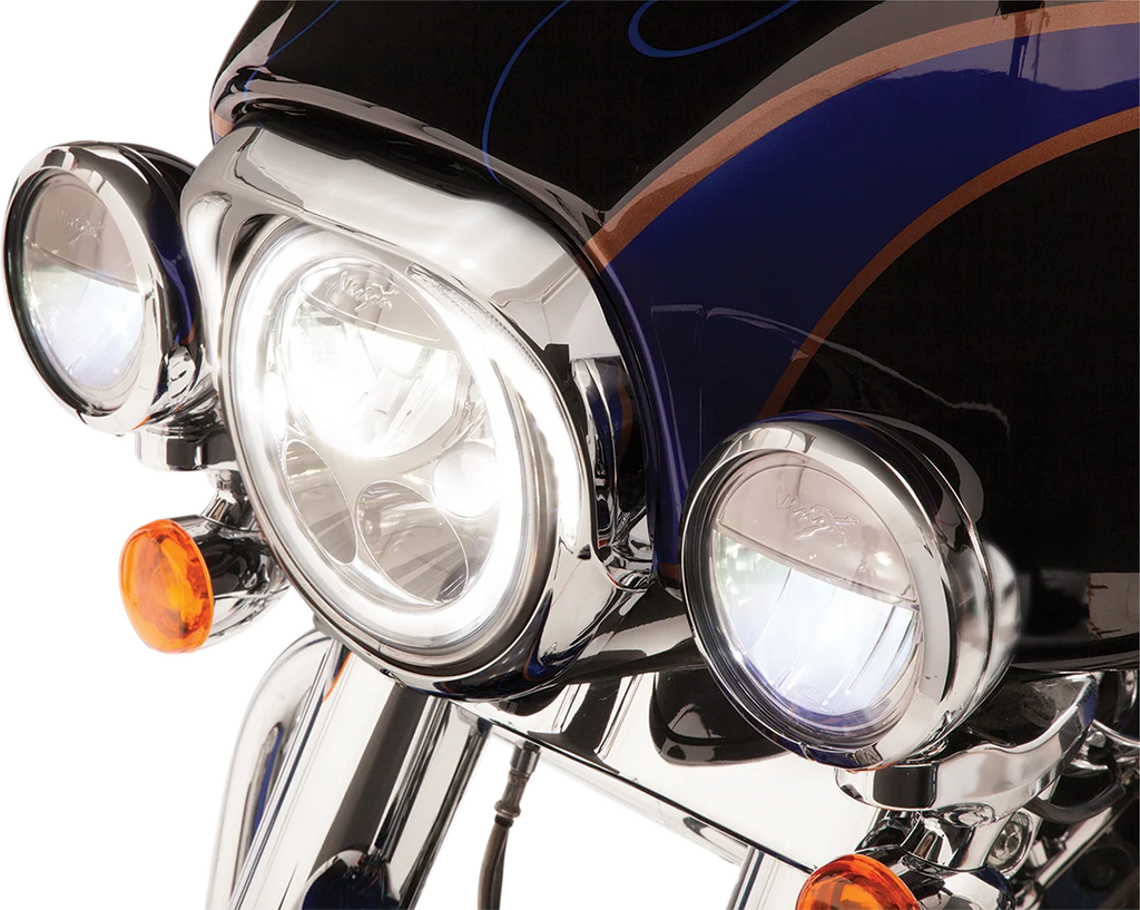 Ciro Headlight Bezel - Chrome 45210 - Side View
