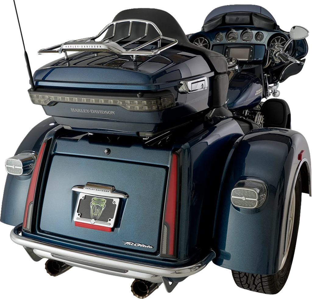 Ciro LED Taillight - Red Lens - Black - Tri Glide 40086 - Side View
