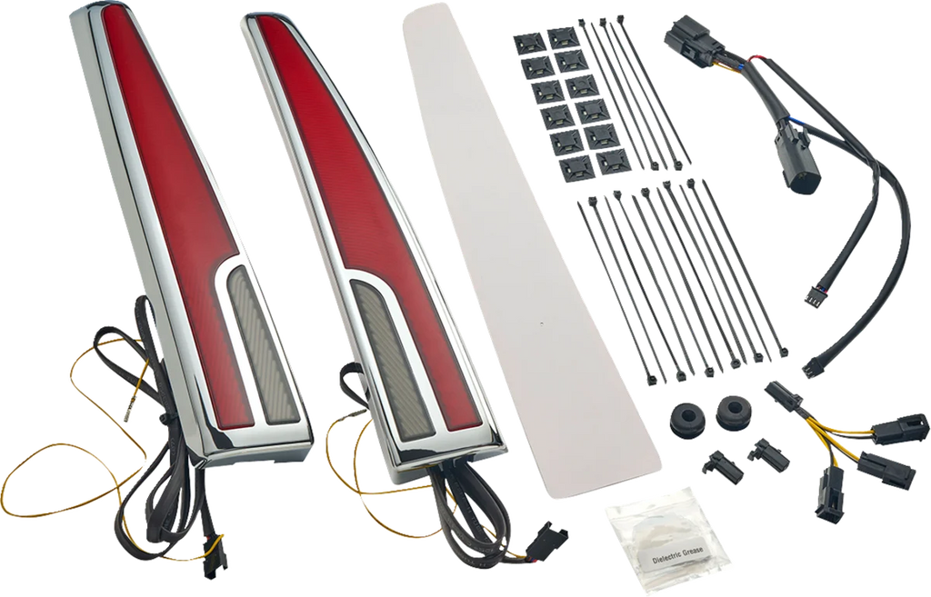 Ciro LED Taillight - Red Lens - Chrome - Tri Glide 40085 - Main Product View
