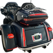 Load image into Gallery viewer, Ciro LED Taillight - Red Lens - Chrome - Tri Glide 40085 - Back View