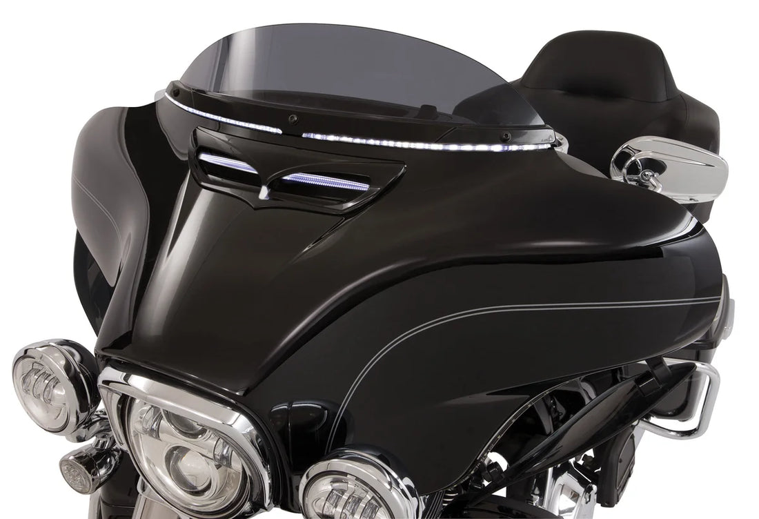 Ciro LED Windshield Trim - Black - FLH 11001 - Side View
