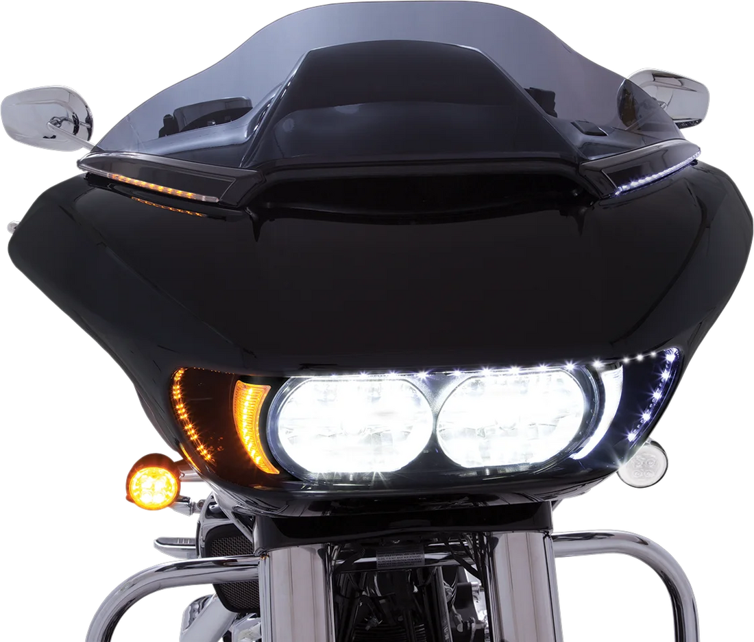Ciro LED Windshield Trim - Black - FLTR 11051 - Side View