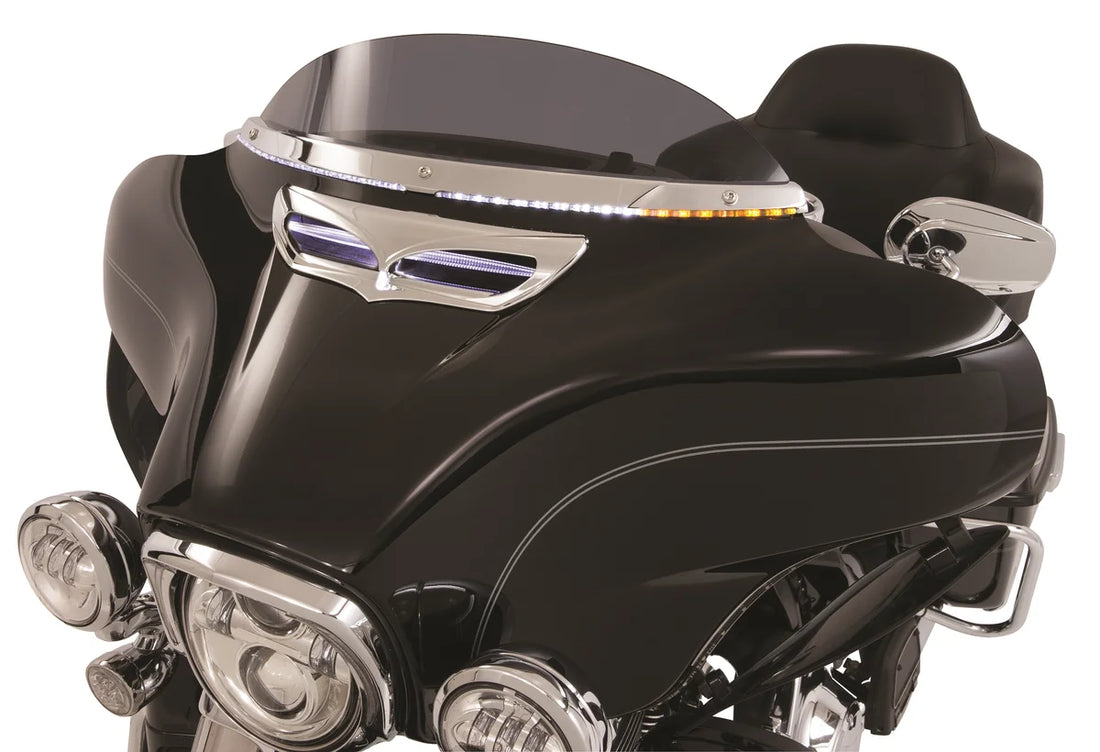 Ciro LED Windshield Trim - Chrome - FLH 11000 - Side View