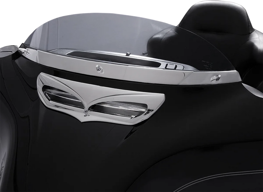 Ciro LED Windshield Trim - Chrome - FLH 11000 - Detail View