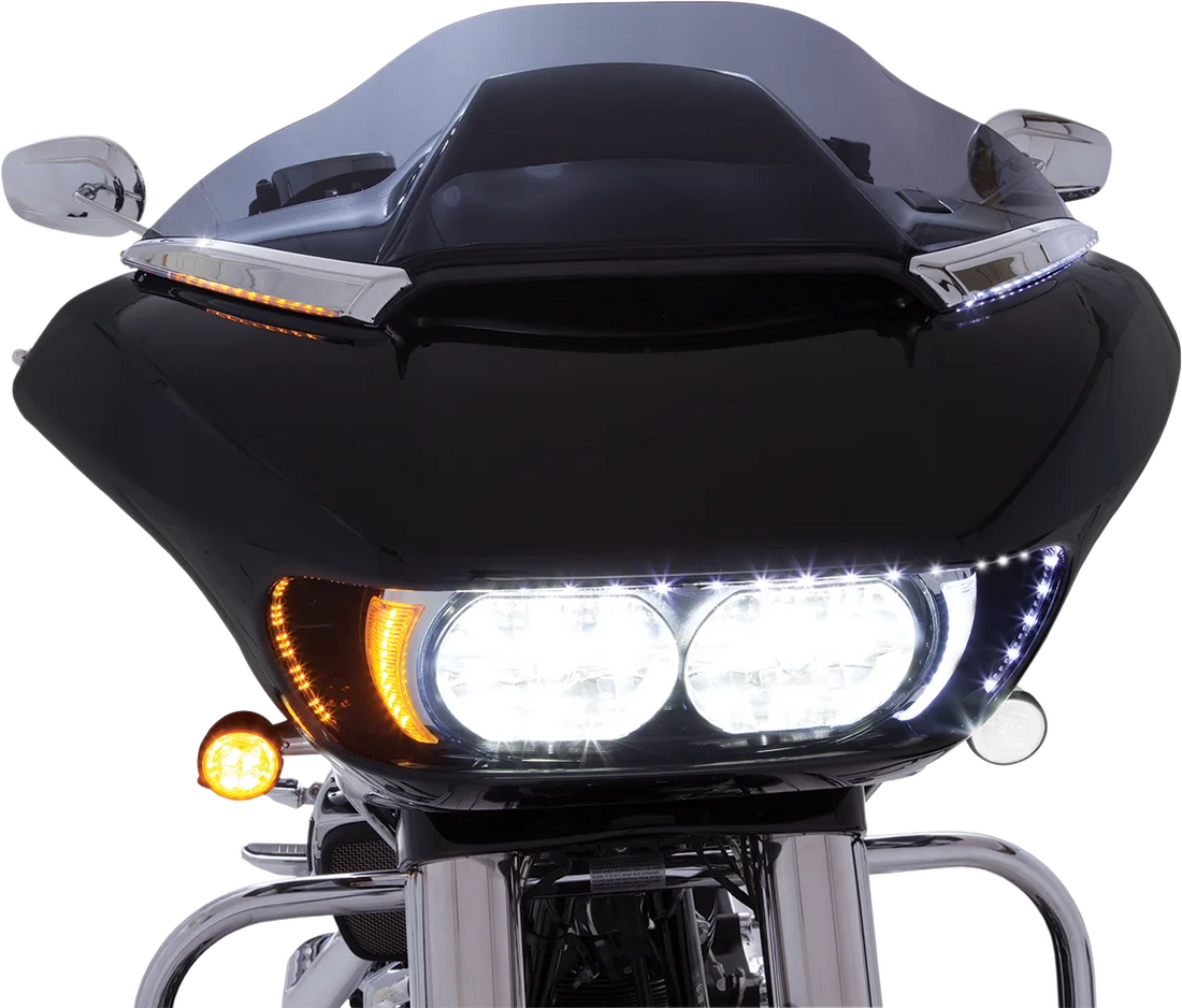 Ciro LED Windshield Trim - Chrome - FLTR 11050 - Side View