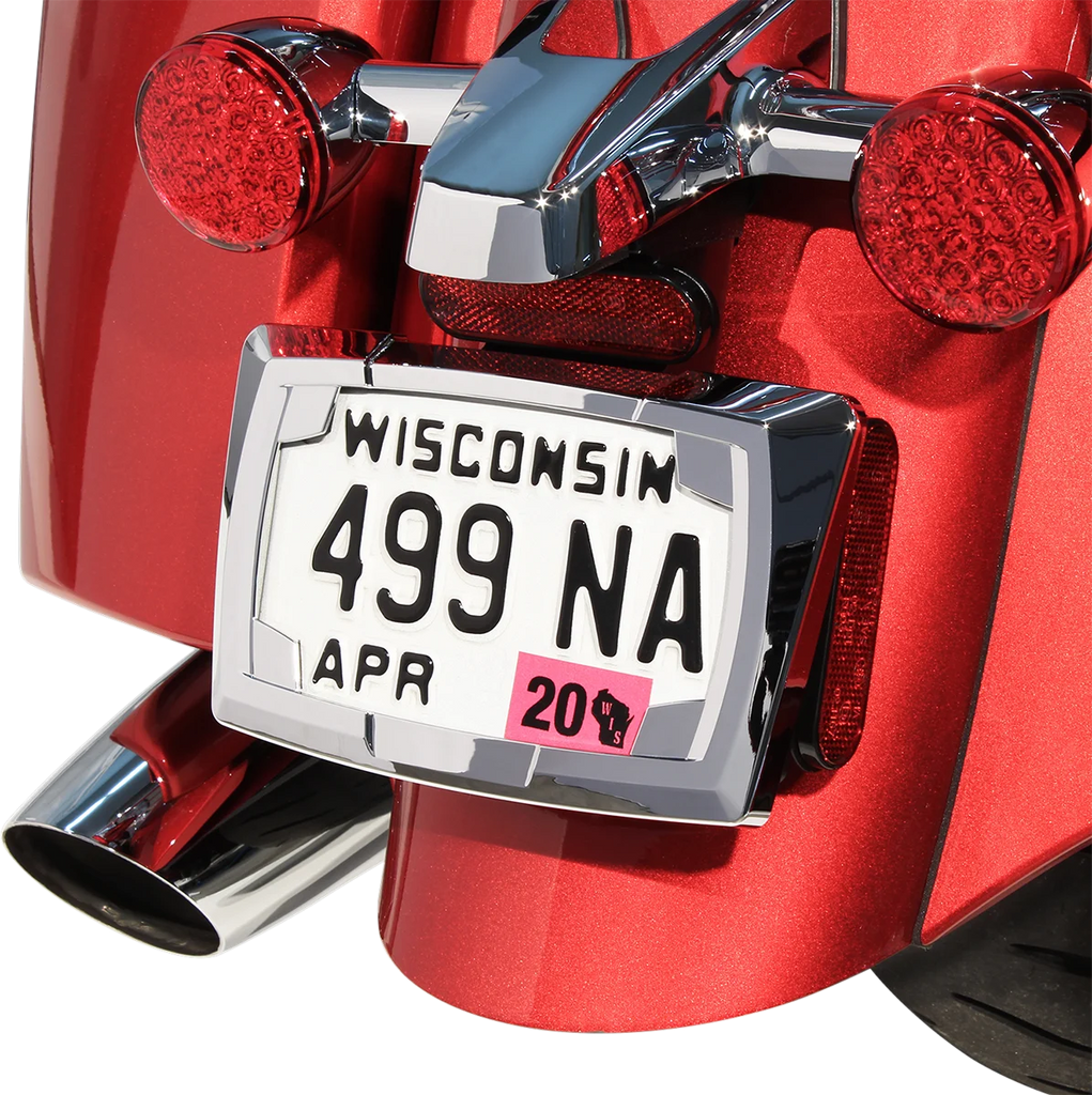 Ciro License Plate Frame - Chrome 70400 - Side View