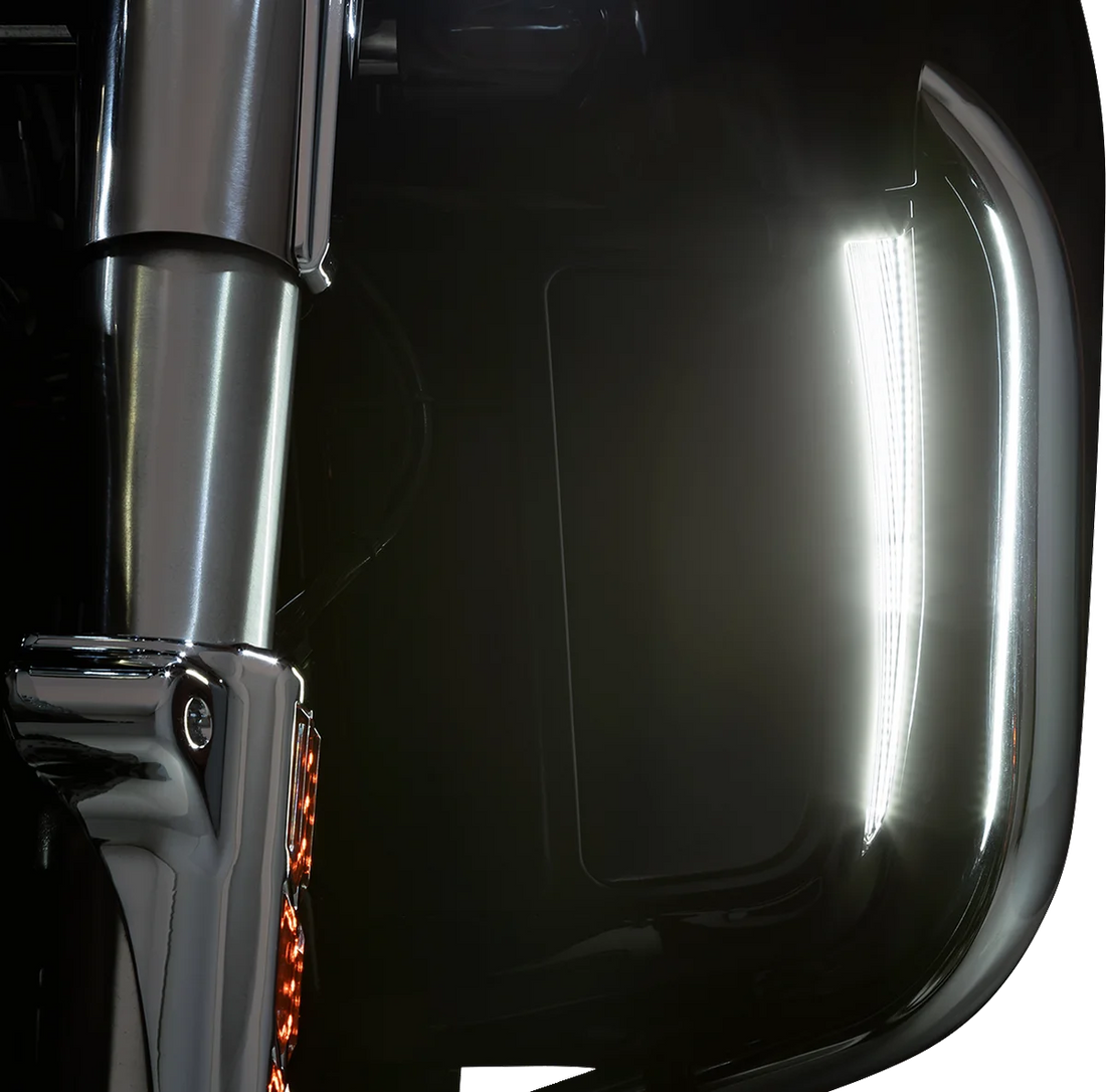 Ciro Lower Fairing Lights - Black 45801 - Back View
