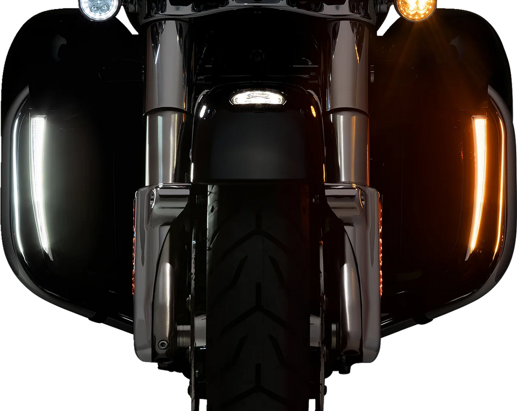 Ciro Lower Fairing Lights - Chrome 45800 - Installation View