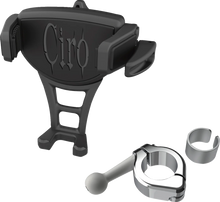 Load image into Gallery viewer, Ciro Phone Holder - Constrictor - Black - Chrome 7/8" | 1" Handlebar Mount 50352 - Main Product View