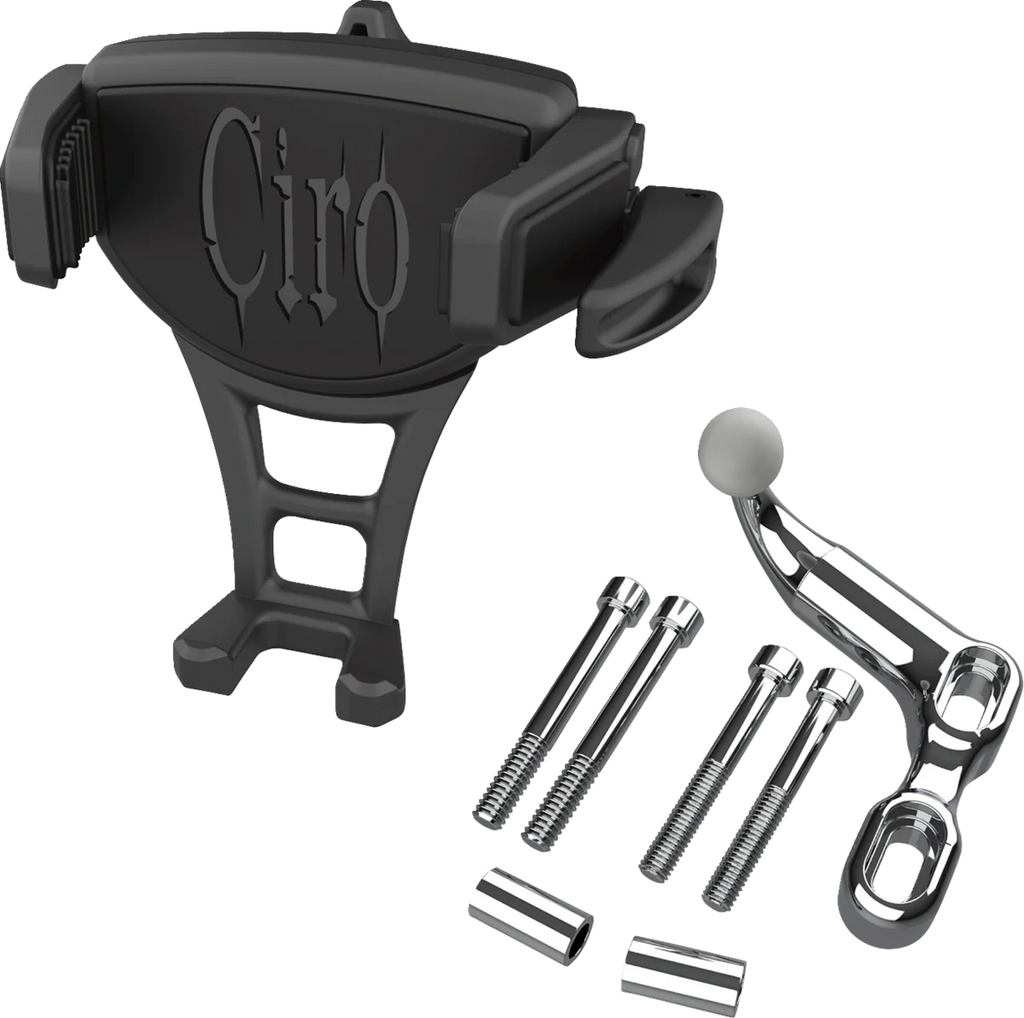 Ciro Phone Holder - Constrictor - Black - Chrome Offset Perch Mount 50350 - Main Product View