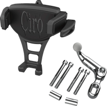 Load image into Gallery viewer, Ciro Phone Holder - Constrictor - Black - Chrome Offset Perch Mount 50350 - Main Product View
