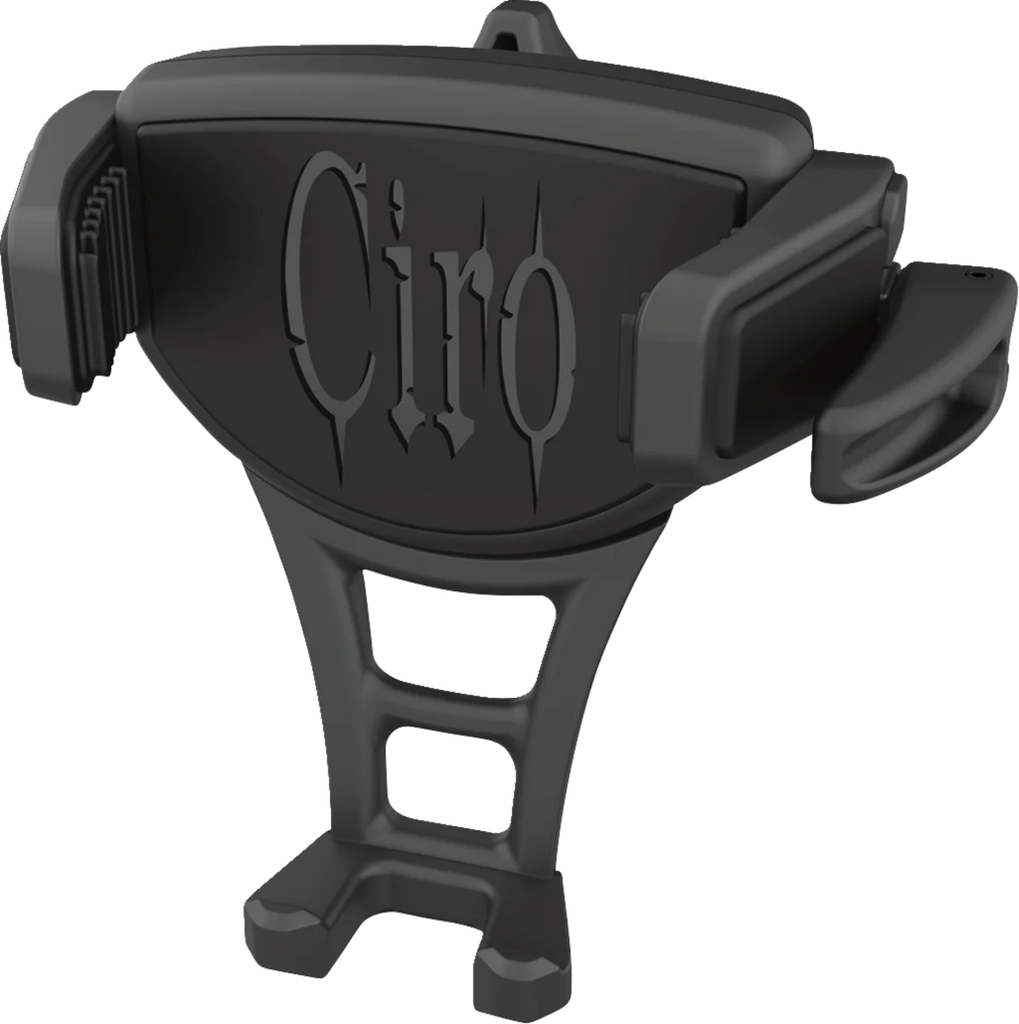 Ciro Phone Holder - Constrictor - Black - Chrome Offset Perch Mount 50350 - Side View