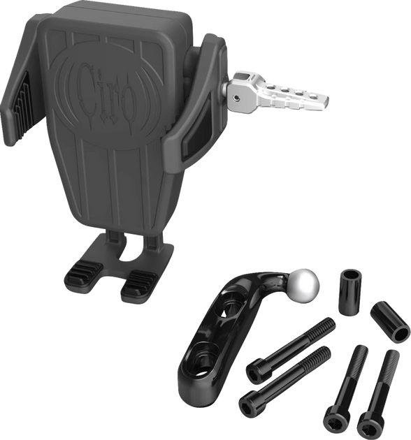 Ciro Phone Holder - Cybercharger® - Gen 2 - Black - Chrome Offset...