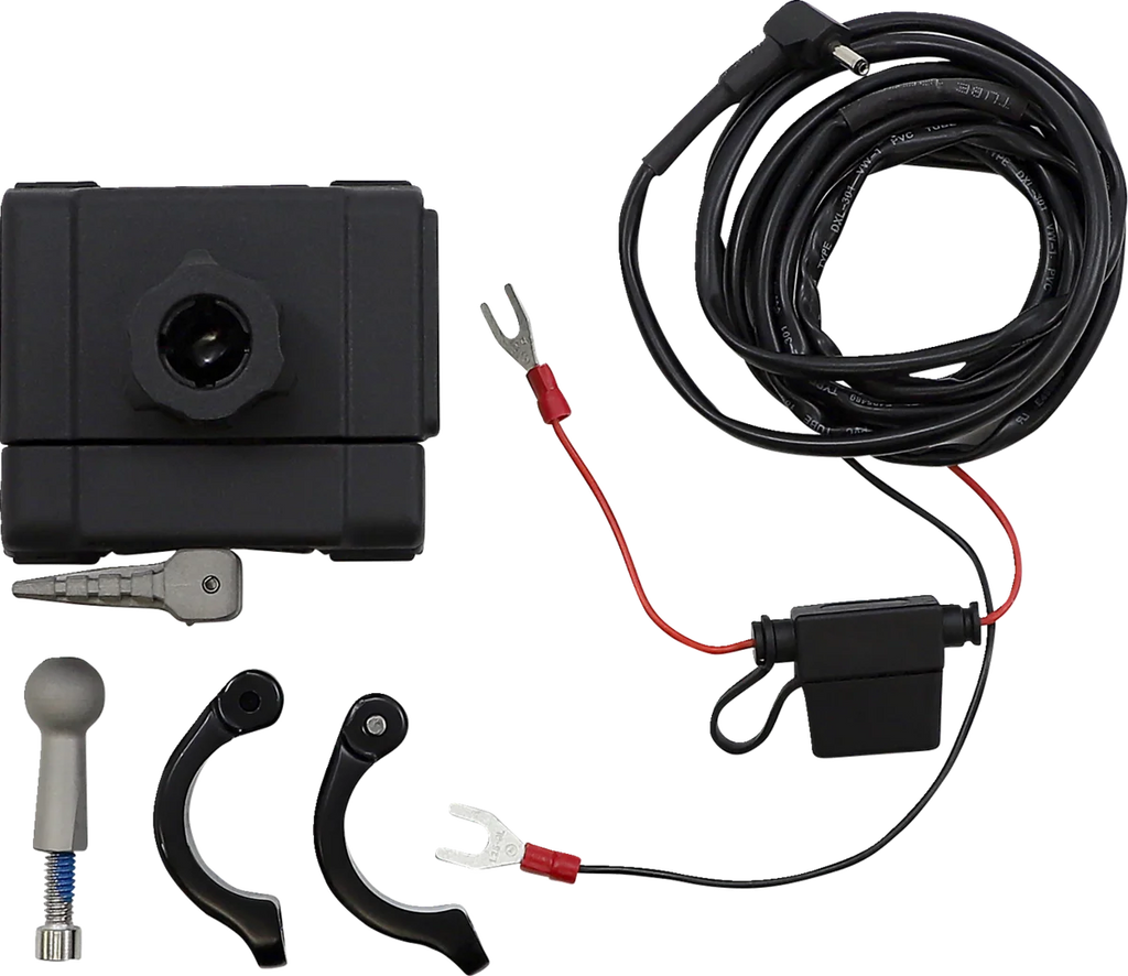 Ciro Premium Holder W/Charger - 1-1/4" Black Bar Mount 50215 - Main Product View