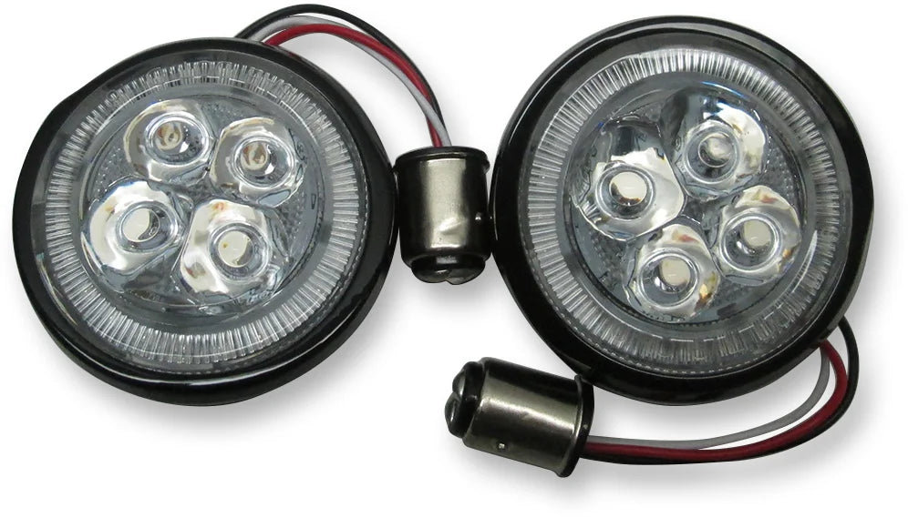Ciro Rear Signal Light Inserts - Black - Red Lens 45421 - Main Product View
