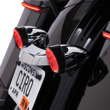 Load image into Gallery viewer, Ciro Rear Signal Light Inserts - Black - Red Lens 45421 - Side View