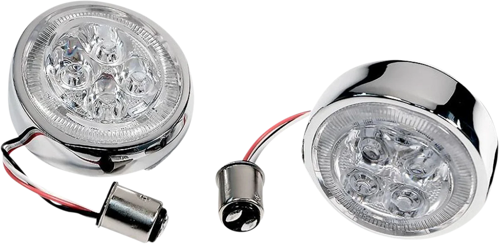 Ciro Rear Signal Light Inserts - Chrome - Red Lens 45401 - Main Product View