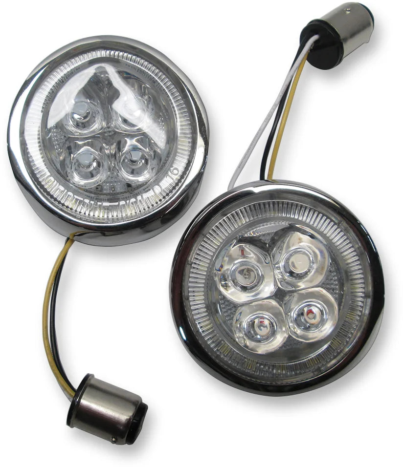 Ciro Rear Signal Light Inserts - Chrome - Red Lens 45401 - Installation View