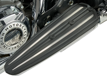 Load image into Gallery viewer, Ciro RydeCulture™ Charles Chapa Floorboard Inserts - Black w/ Stainless Steel Accents - Indian 6R004 - Main Product View