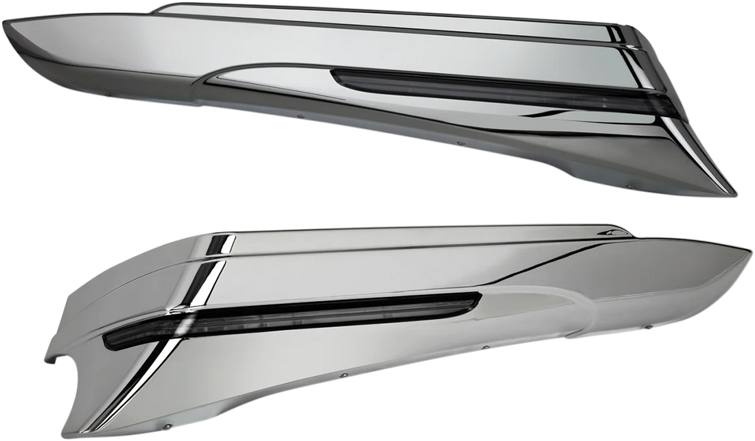 Ciro Saddlebag Extensions - '14-'21 - Chrome 40110 - Side View