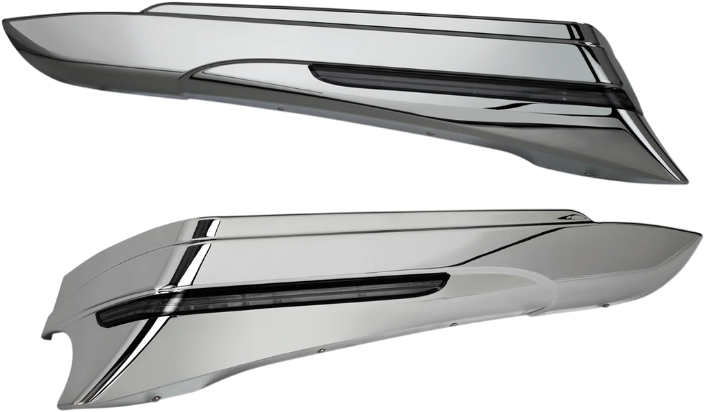 Ciro Saddlebag Extensions - '14-'21 - Chrome 40110 - Side View