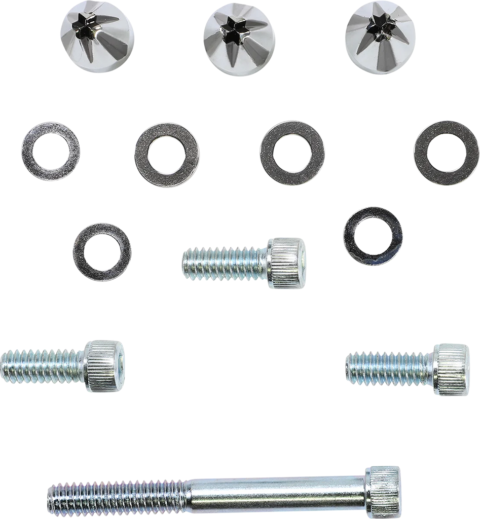 Ciro Screw Caps - Windshield - Black/Chrome 10111 - Main Product View