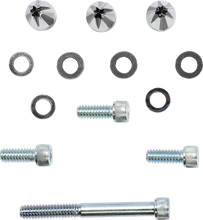 Load image into Gallery viewer, Ciro Screw Caps - Windshield - Black/Chrome 10111 - Main Product View