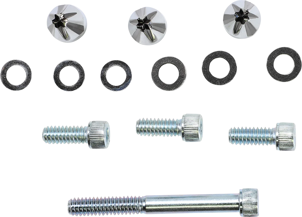Ciro Screw Caps - Windshield - Chrome 10110 - Main Product View