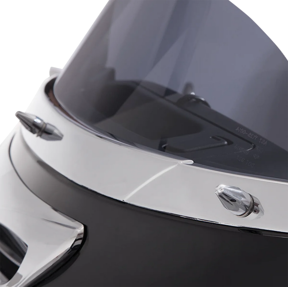 Ciro Screw Caps - Windshield - Chrome 10110 - Side View
