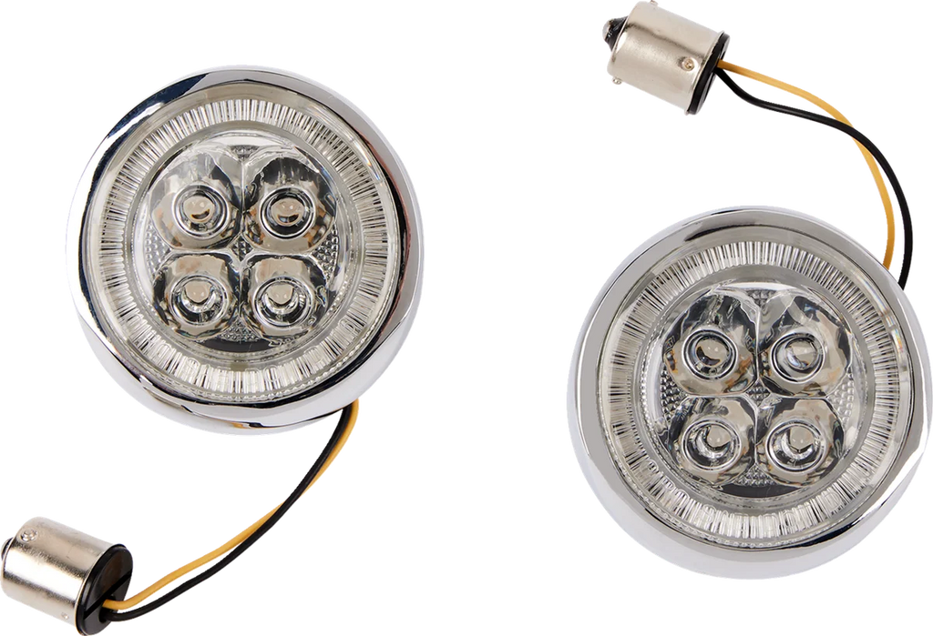 Ciro Signal Insert - Chrome/Red 45501 - Detail View