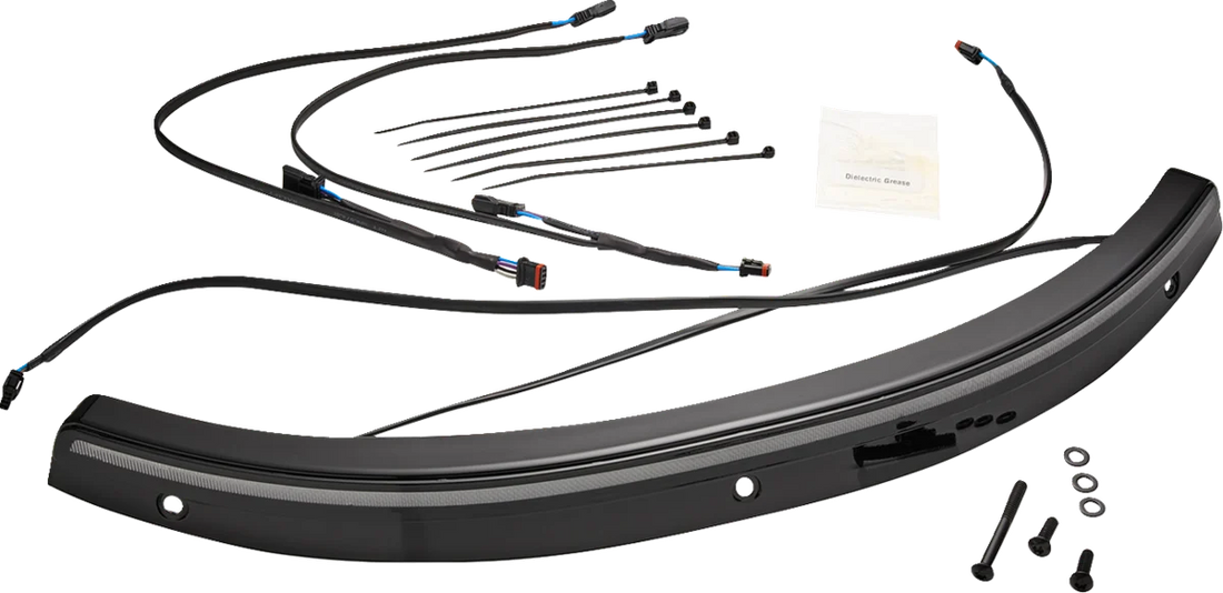 Ciro Solaire LED Windshield Trim - Chrome 12000 - Side View