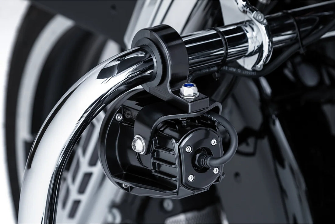 Ciro Spotlight w/ Engine Guard Mount - Black 45019 - Side View
