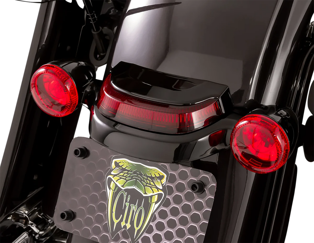 Ciro Taillight - Red - Black 40174 - Side View