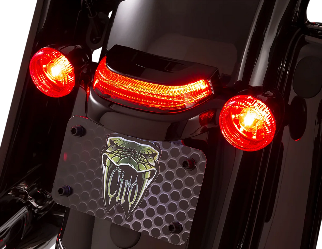 Ciro Taillight - Red - Black 40174 - Back View