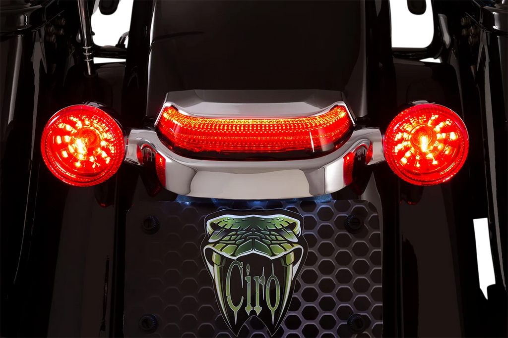 Ciro Taillight - Red - Chrome 40173 - Side View