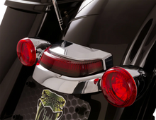 Load image into Gallery viewer, Ciro Taillight - Red - Chrome 40173 - Back View