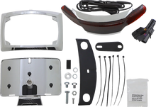 Load image into Gallery viewer, Ciro Taillight/License Plate Frame - Chrome - Red Lens 40253 - Main Product View