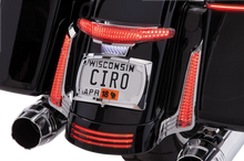 Load image into Gallery viewer, Ciro Taillight/License Plate Frame - Chrome - Smoke Lens 40254 - Side View
