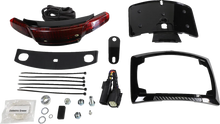 Load image into Gallery viewer, Ciro Taillight/License Plate Frame - Chrome - Smoke Lens 40254 - Detail View