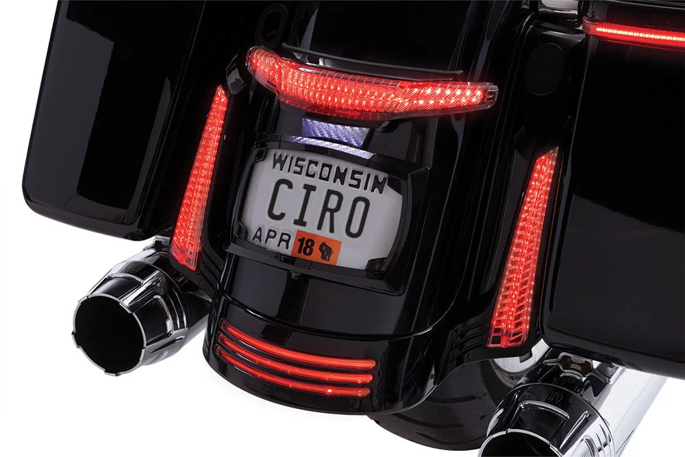 Ciro Taillight/License Plate Holder - Black 40052 - Side View