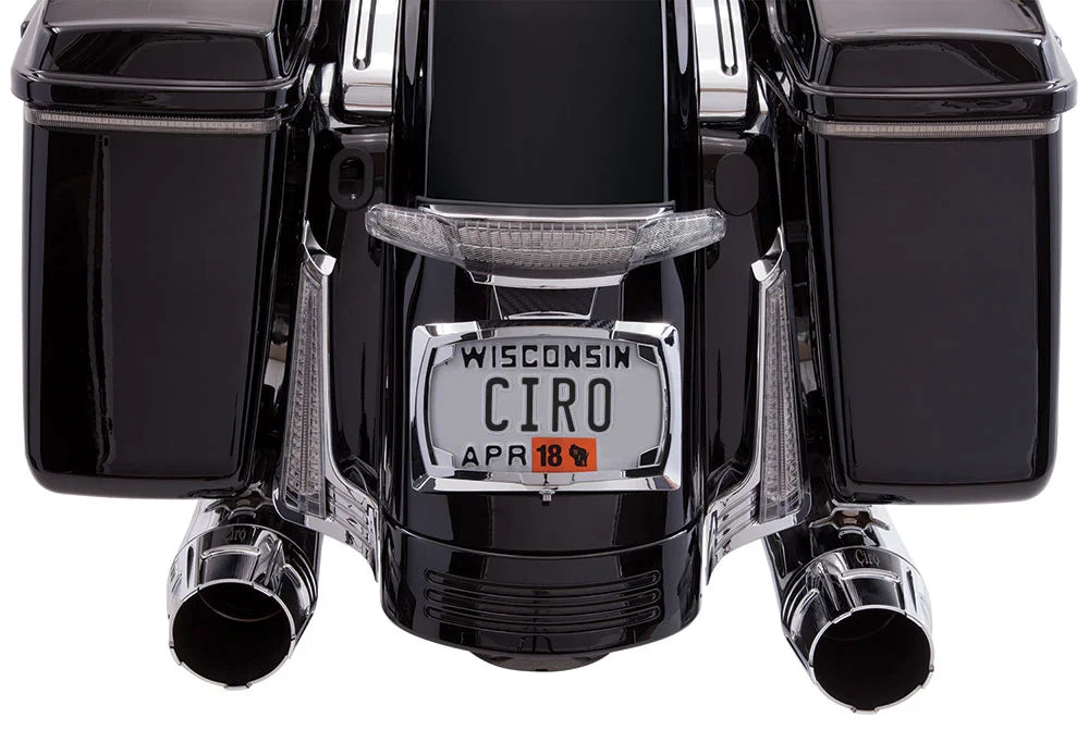Ciro Taillight/License Plate Holder - Chrome 40051 - Back View
