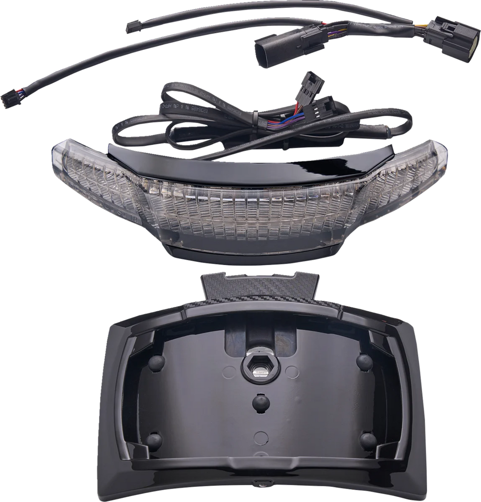 Ciro Taillight/License Plate Holder - Light Smoke Lens - Black 40354 - Main Product View