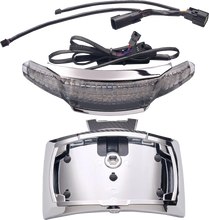 Load image into Gallery viewer, Ciro Taillight/License Plate Holder - Light Smoke Lens - Chrome 40353 - Main Product View