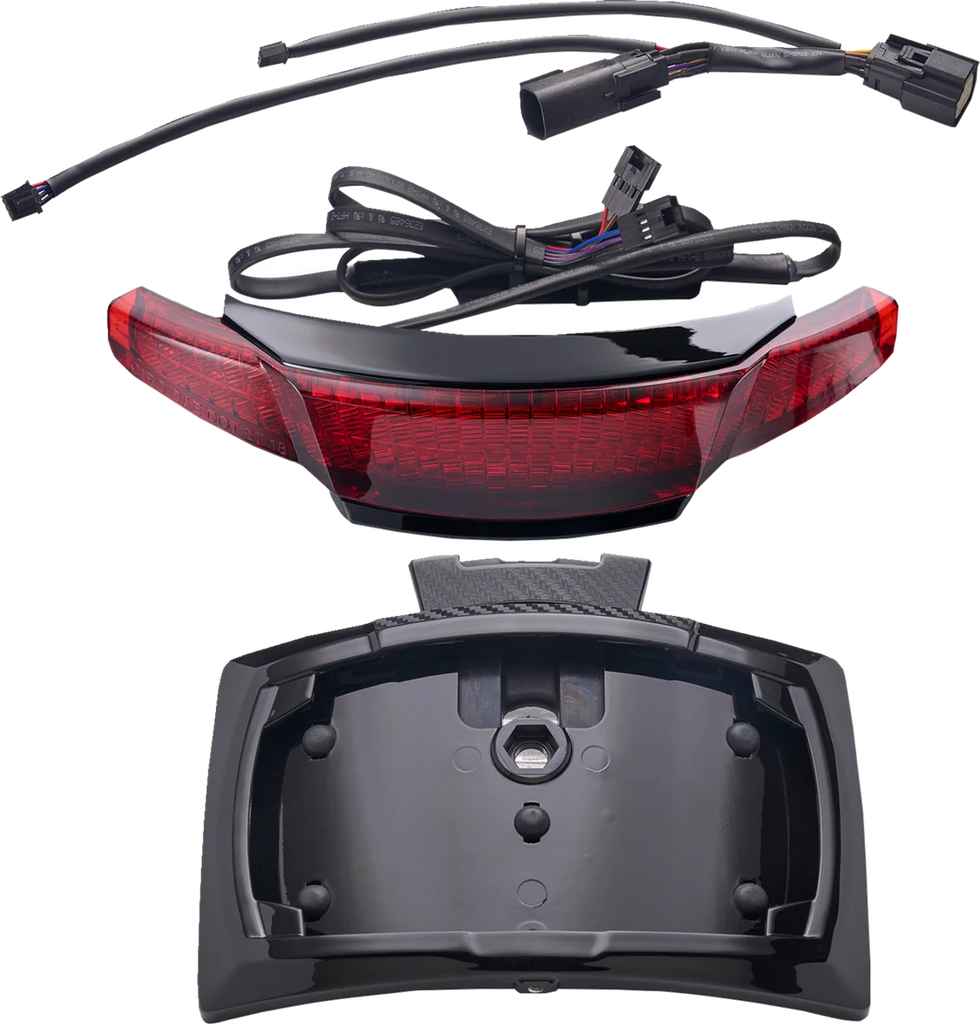 Ciro Taillight/License Plate Holder - Red Lens - Black 40374 - Main Product View