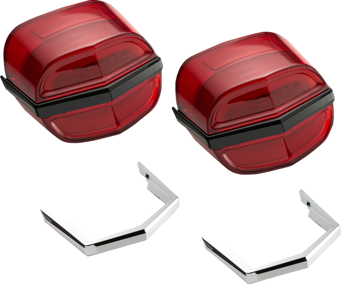 Ciro Taillights - Light Smoke Lens - Tri Glide 40933 - Detail View