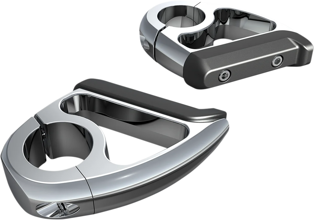 Ciro Toe Rest - 1-1/4" - Chrome 60400 - Side View