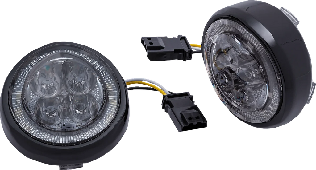 Ciro Turn Signal Insert - Front - Black/Smoke 45623 - Main Product View