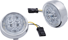 Load image into Gallery viewer, Ciro Turn Signal Insert - Front - Chrome/Clear 45403 - Main Product View