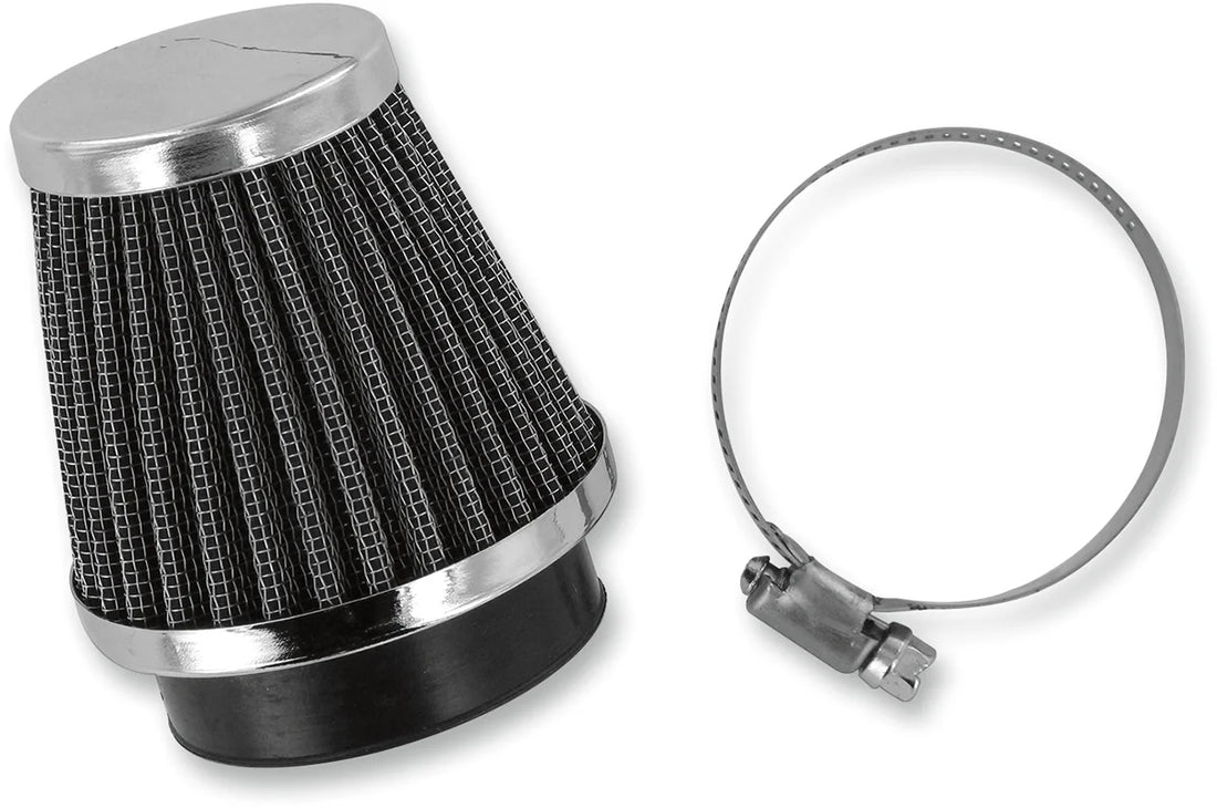 Clamp-On Pod Air Filter - Honda/Kawasaki/Suzuki/Yamaha - 54 mm ID - Side View