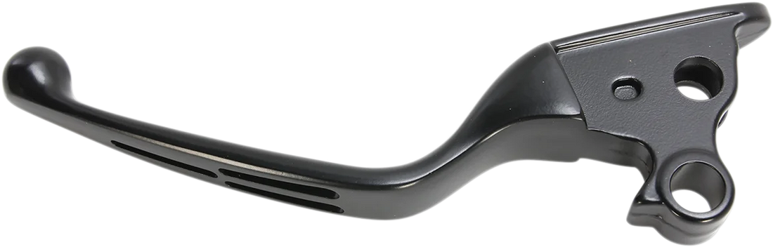 Clutch Lever - Wide Blade - Slotted - Black DragSpecialties H07-0603MB-C - Side View
